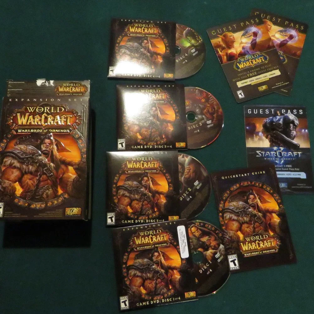 World Of Warcraft Base Game And 3 Expansions